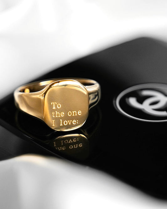 To the One I Love Signet Ring